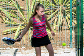 algarve portugal padel tennis girl